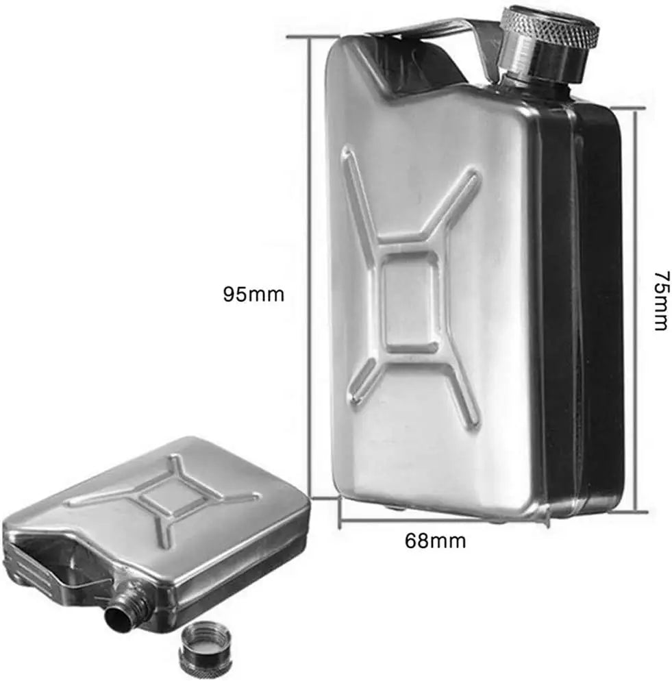 Mini Stainless Steel 5oz Hip Flask Liquor Whiskey Alcohol Fuel Gas Gasoline Can