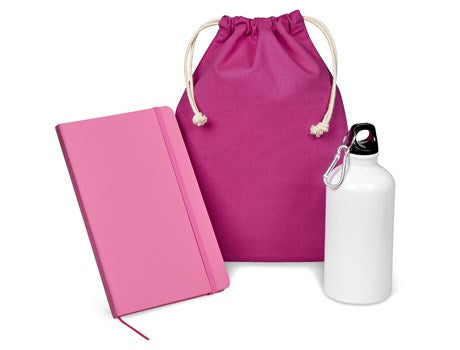 Promotional water bottle and notebook Set