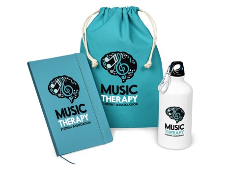 Promotional water bottle and notebook Set